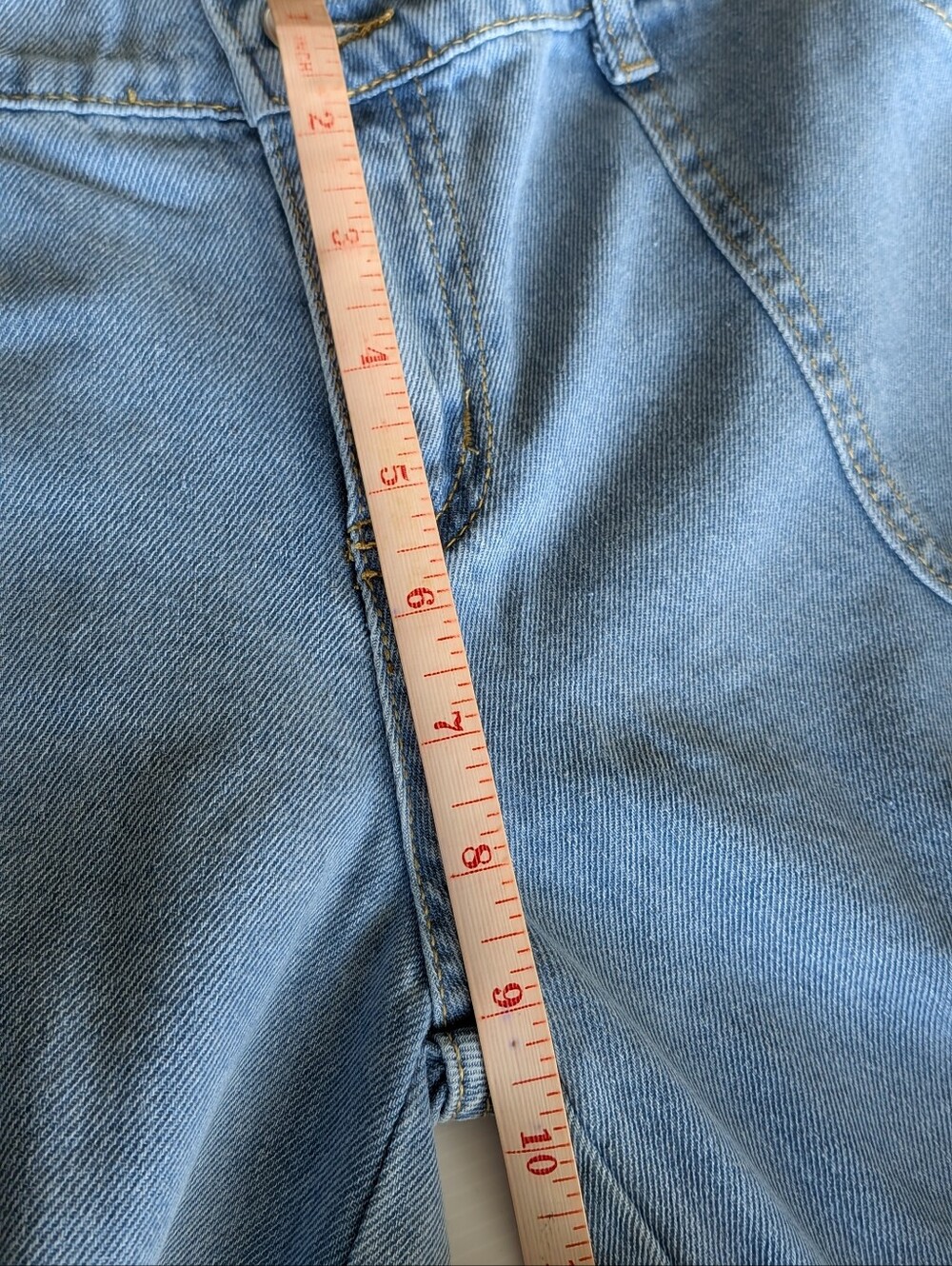 Light Blue Wide Leg Denim Cargo Jeans Junios 5/27 - Picture 7 of 11